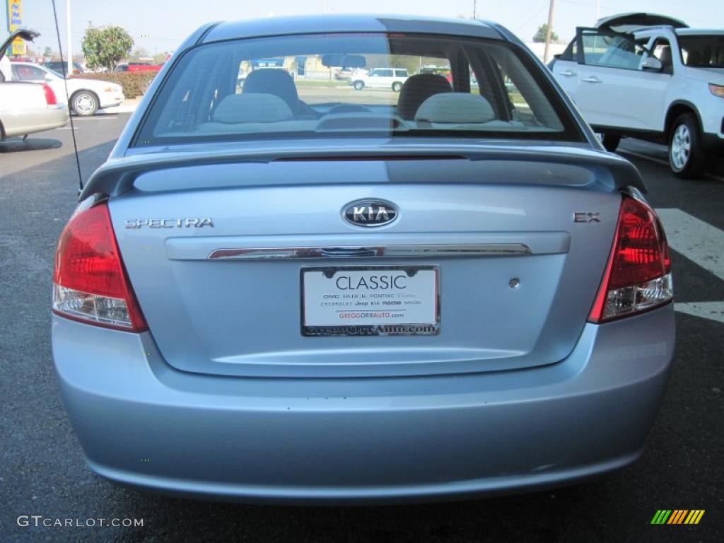 2008 Spectra EX Sedan - Ice Blue / Gray photo #6