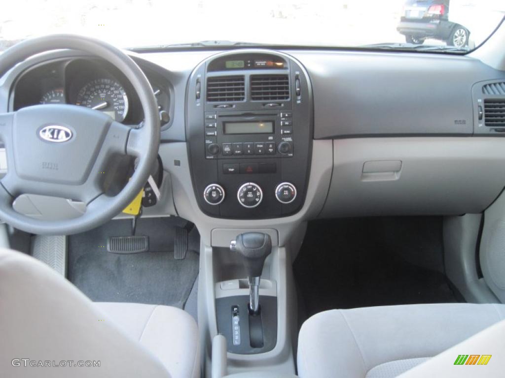 2008 Spectra EX Sedan - Ice Blue / Gray photo #10