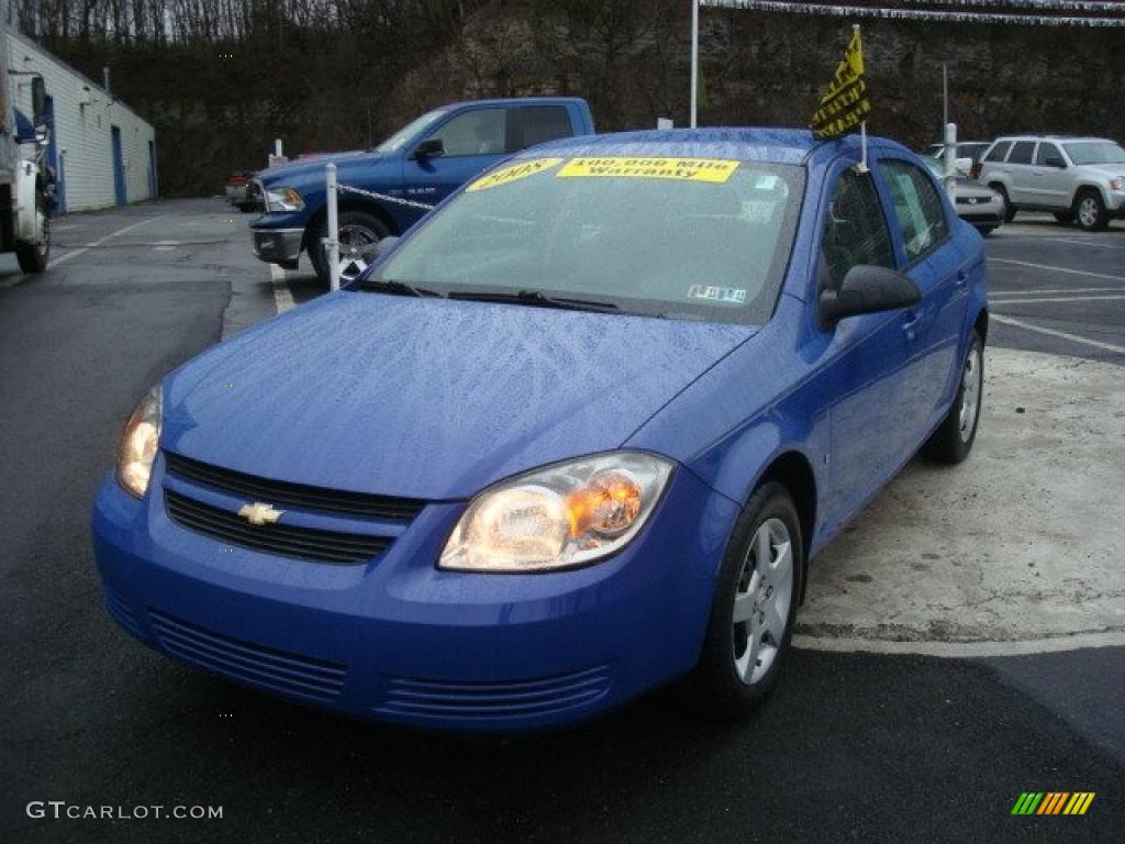 2008 Cobalt LS Sedan - Blue Flash Metallic / Gray photo #8