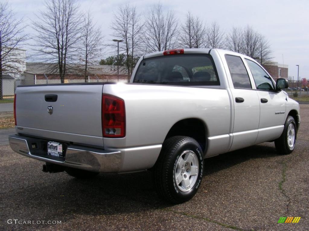 2005 Ram 1500 SLT Quad Cab - Bright Silver Metallic / Dark Slate Gray photo #5