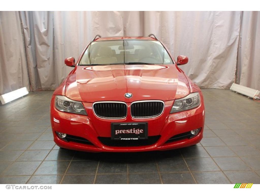 2010 3 Series 328i xDrive Sports Wagon - Crimson Red / Beige photo #6