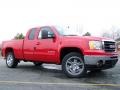 2010 Fire Red GMC Sierra 1500 SLT Extended Cab  photo #2