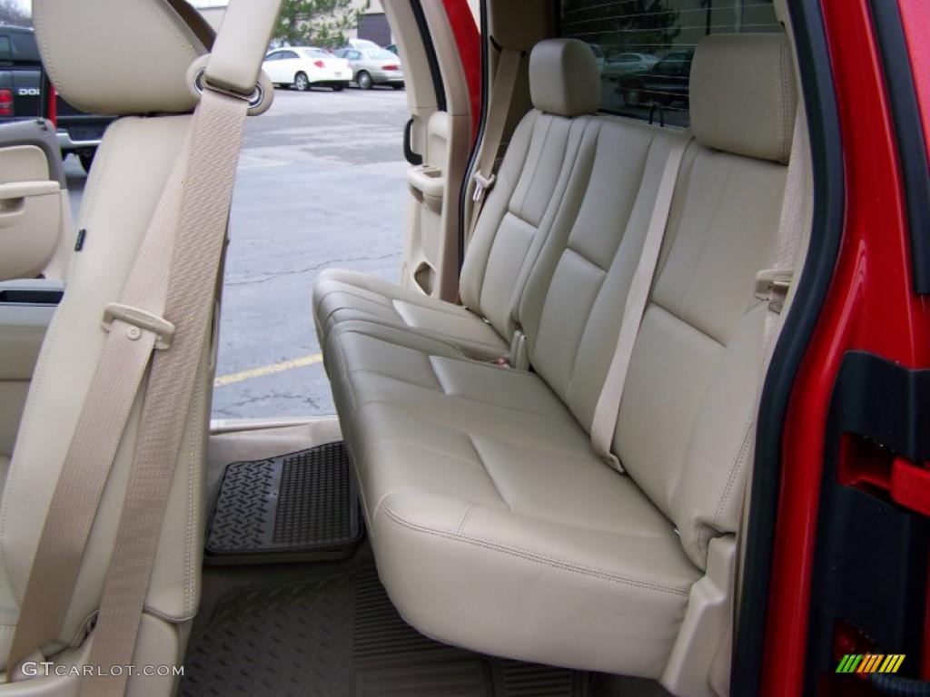 2010 Sierra 1500 SLT Extended Cab - Fire Red / Very Dark Cashmere/Light Cashmere photo #16