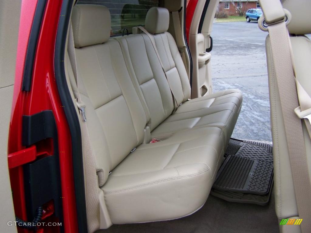 2010 Sierra 1500 SLT Extended Cab - Fire Red / Very Dark Cashmere/Light Cashmere photo #17