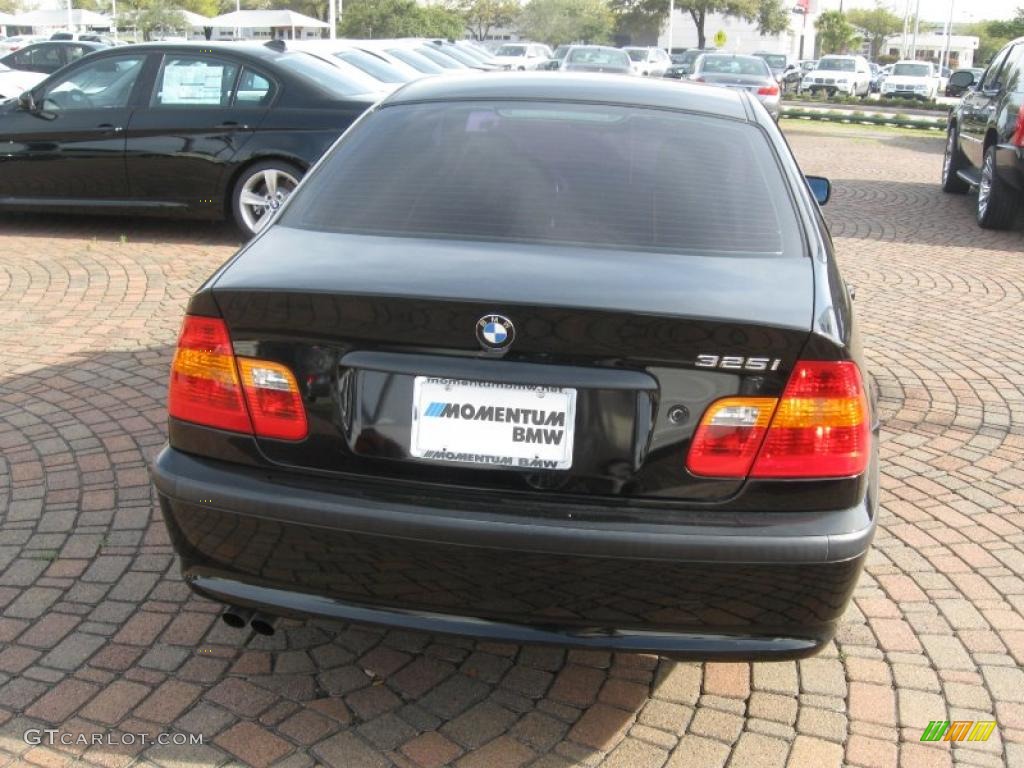2002 3 Series 325i Sedan - Jet Black / Black photo #6