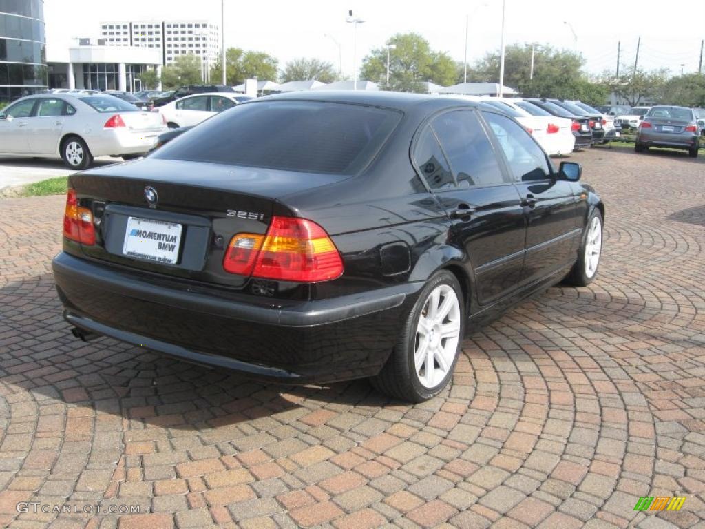 2002 3 Series 325i Sedan - Jet Black / Black photo #7