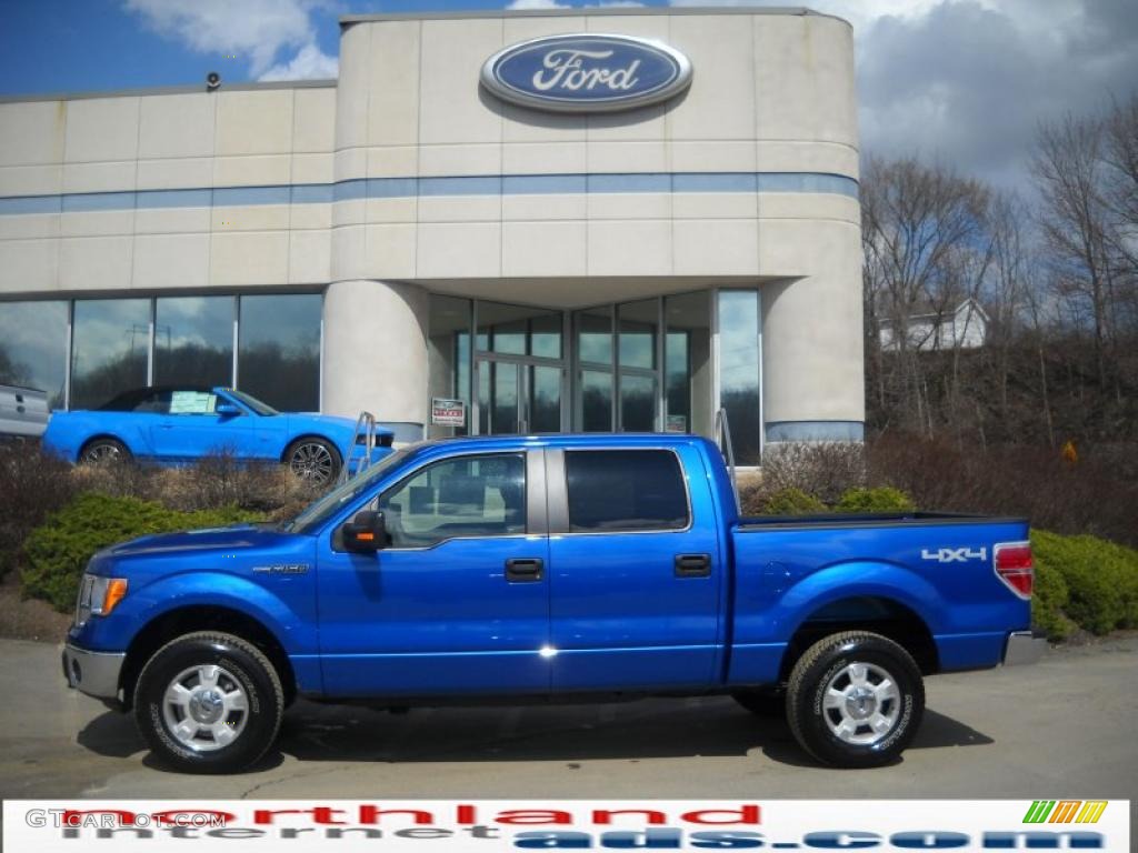2010 F150 XLT SuperCrew 4x4 - Blue Flame Metallic / Tan photo #1