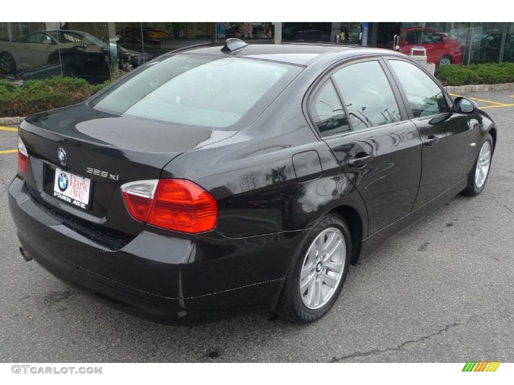 2007 3 Series 328xi Sedan - Black Sapphire Metallic / Grey photo #8