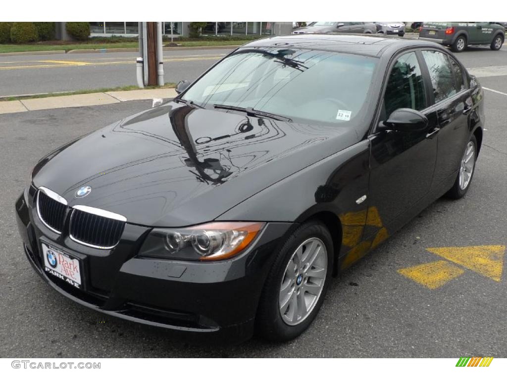 2007 3 Series 328xi Sedan - Black Sapphire Metallic / Grey photo #9