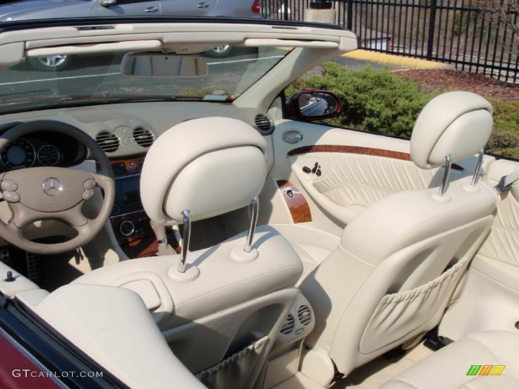 2007 CLK 350 Cabriolet - Storm Red Metallic / Stone photo #30