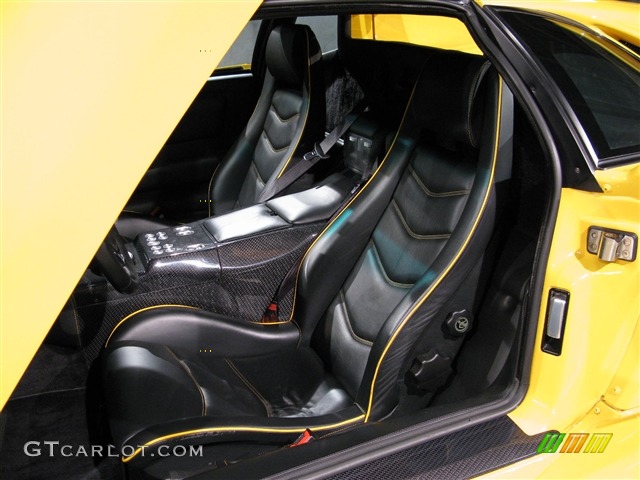 Black Interior 2001 Lamborghini Diablo 6.0 Photo #275268