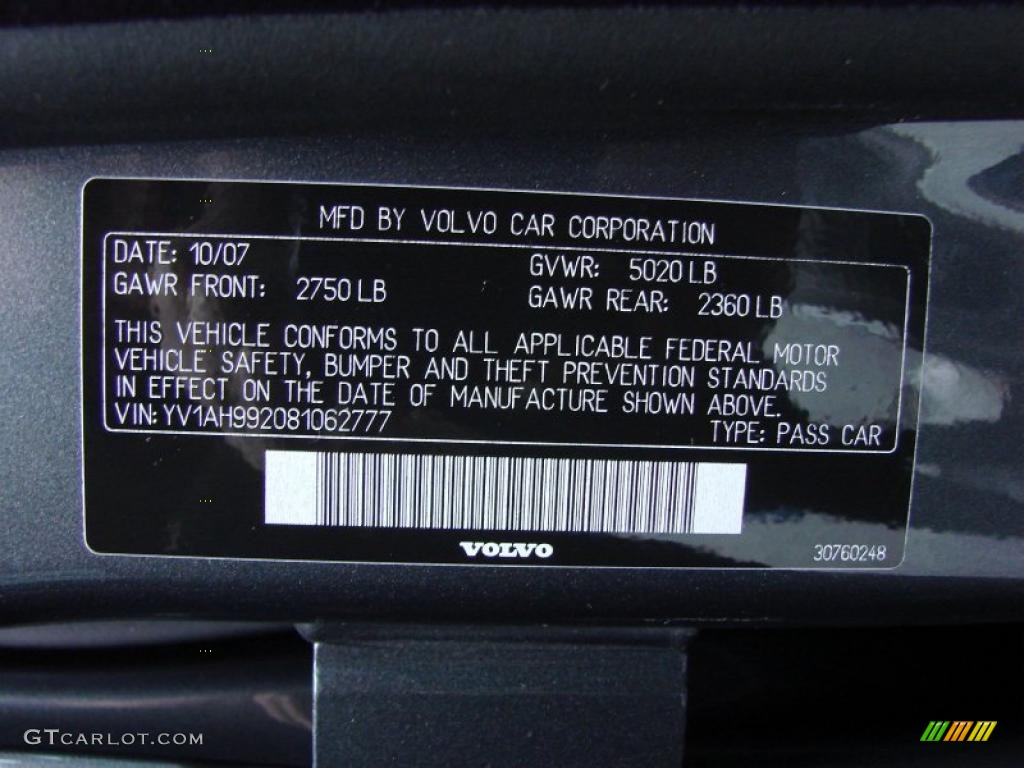 2008 S80 T6 AWD - Titanium Gray Metallic / Anthracite Black photo #22