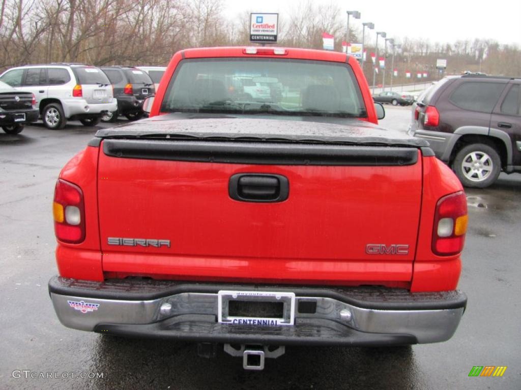 2001 Sierra 1500 SL Regular Cab - Fire Red / Graphite photo #4