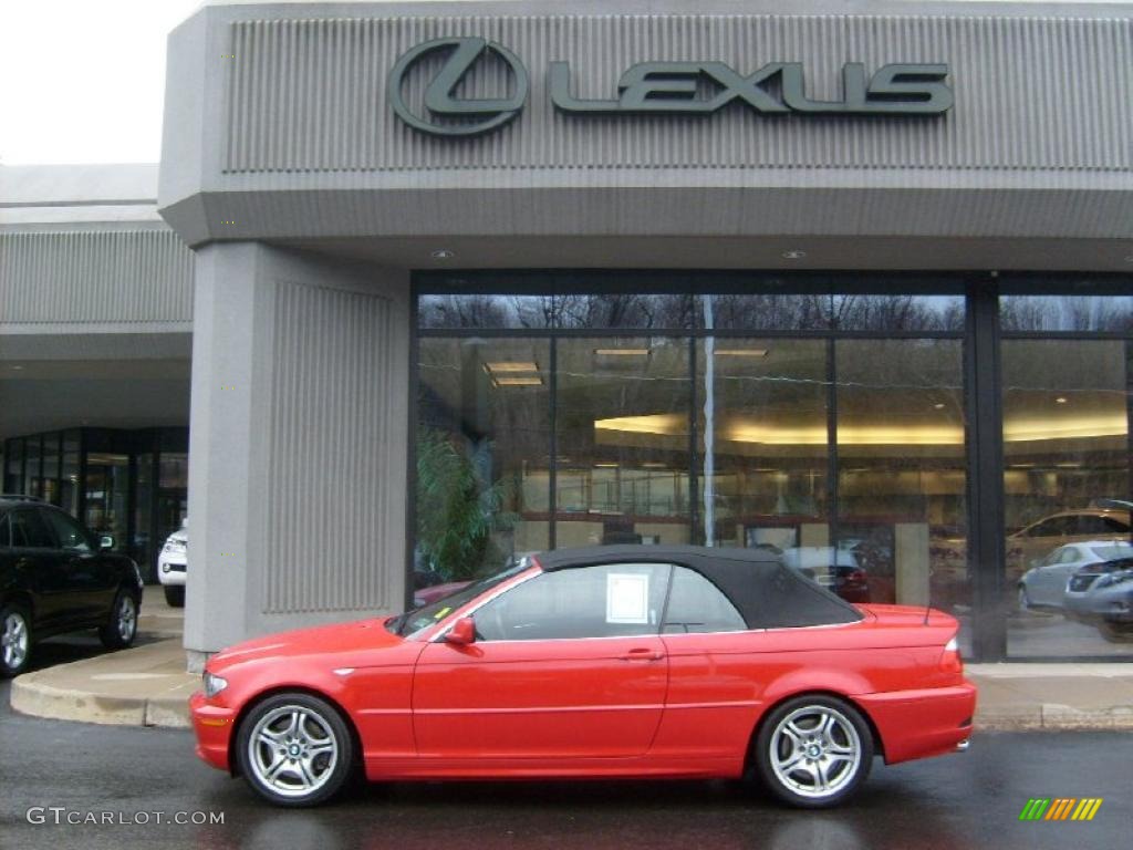 2006 3 Series 330i Convertible - Electric Red / Black photo #2
