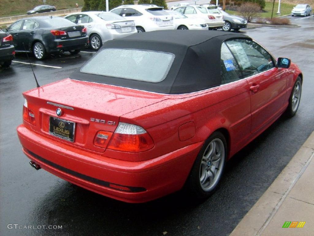 2006 3 Series 330i Convertible - Electric Red / Black photo #5