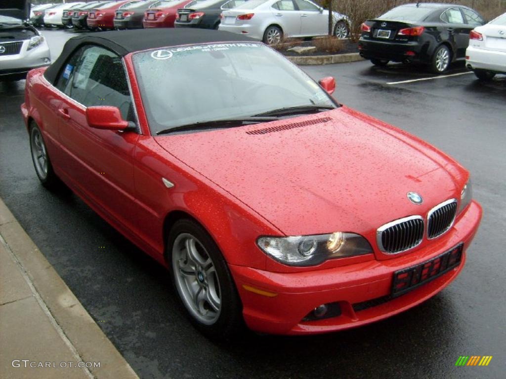 2006 3 Series 330i Convertible - Electric Red / Black photo #6