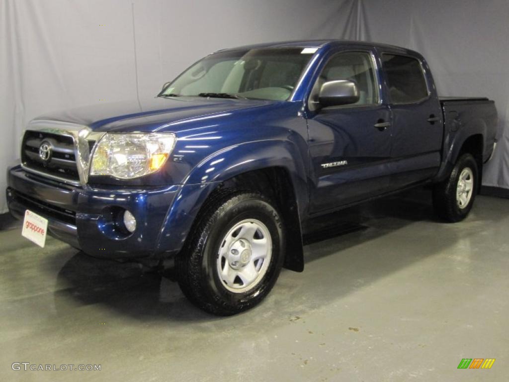 2007 Tacoma V6 Double Cab 4x4 - Indigo Ink Pearl / Taupe photo #1