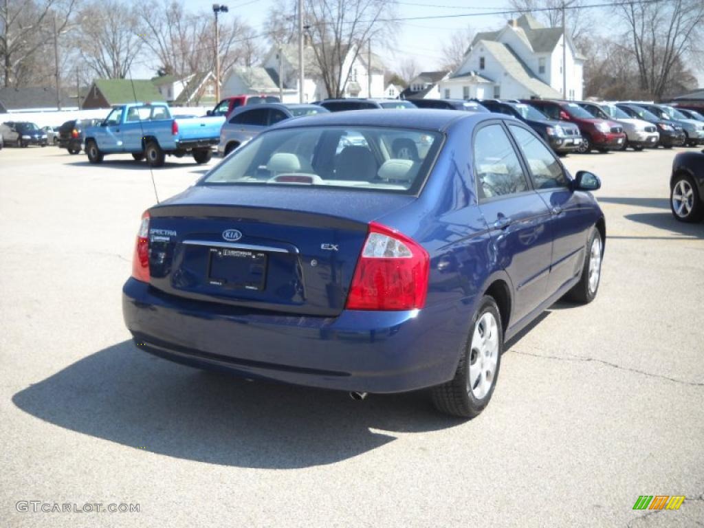 2005 Spectra EX Sedan - Imperial Blue / Gray photo #7