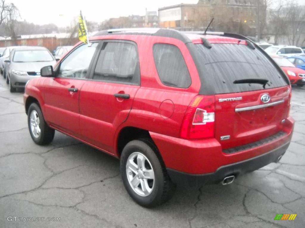 2009 Sportage LX V6 4x4 - Volcanic Red / Black photo #4