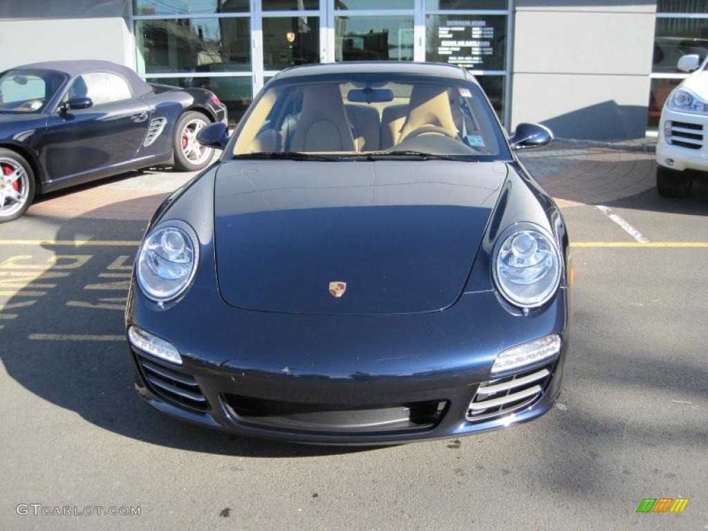 2009 911 Carrera 4S Coupe - Midnight Blue Metallic / Sand Beige photo #2