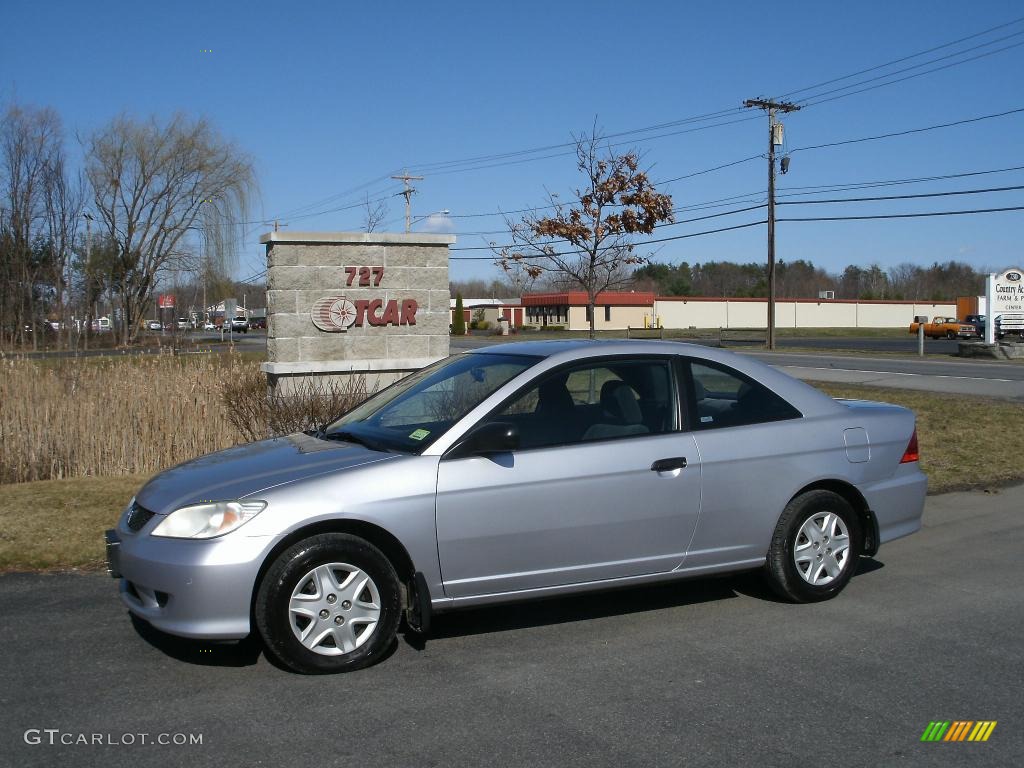 2005 Civic Value Package Coupe - Satin Silver Metallic / Black photo #1