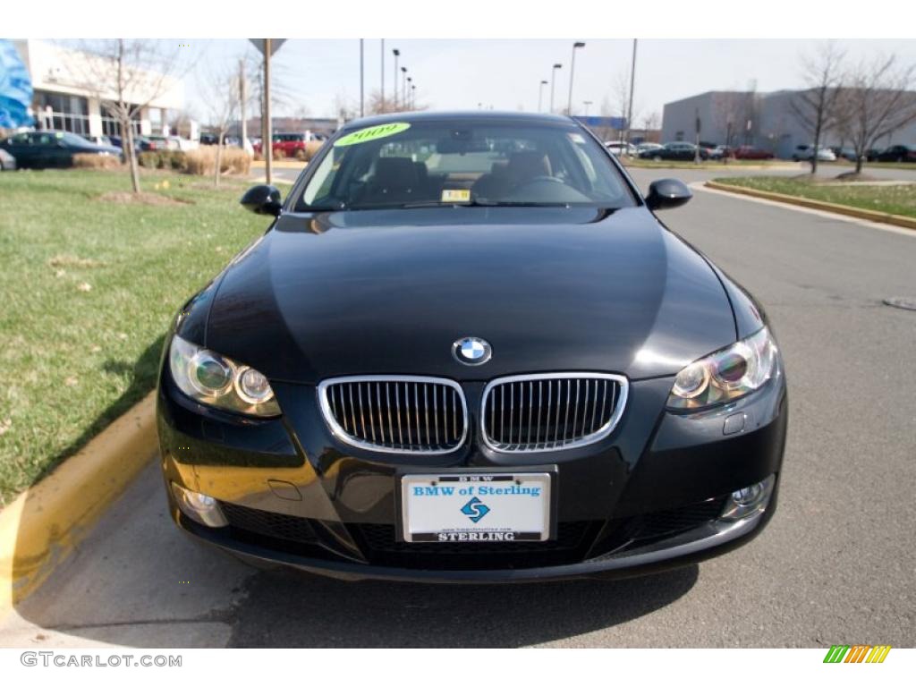 2009 3 Series 328i Coupe - Jet Black / Saddle Brown Dakota Leather photo #1