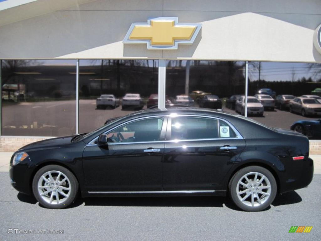 2010 Malibu LTZ Sedan - Black Granite Metallic / Ebony/Brick photo #1