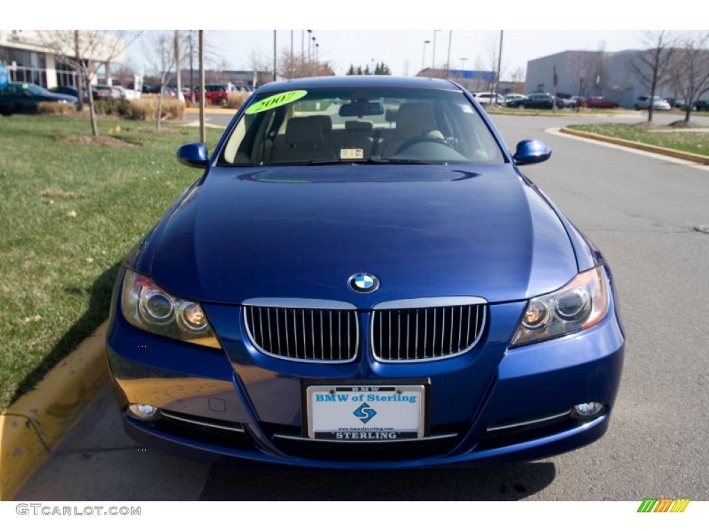 2007 3 Series 335i Sedan - Montego Blue Metallic / Beige photo #1