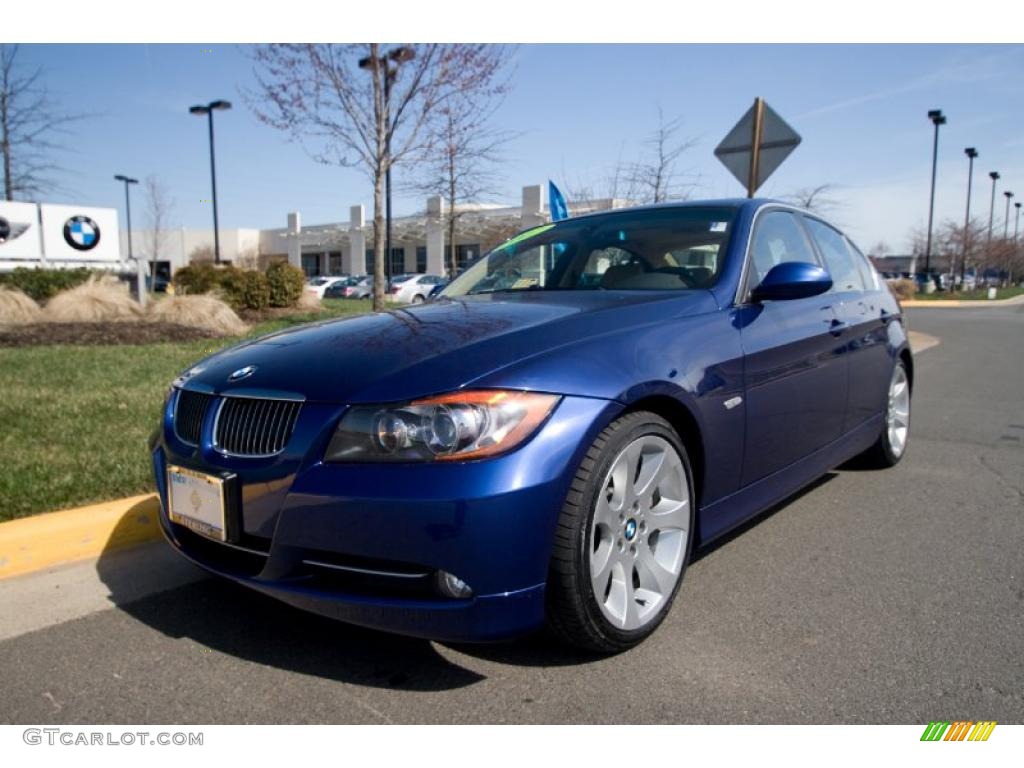 2007 3 Series 335i Sedan - Montego Blue Metallic / Beige photo #2