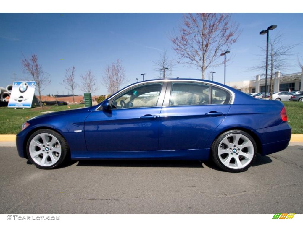2007 3 Series 335i Sedan - Montego Blue Metallic / Beige photo #3