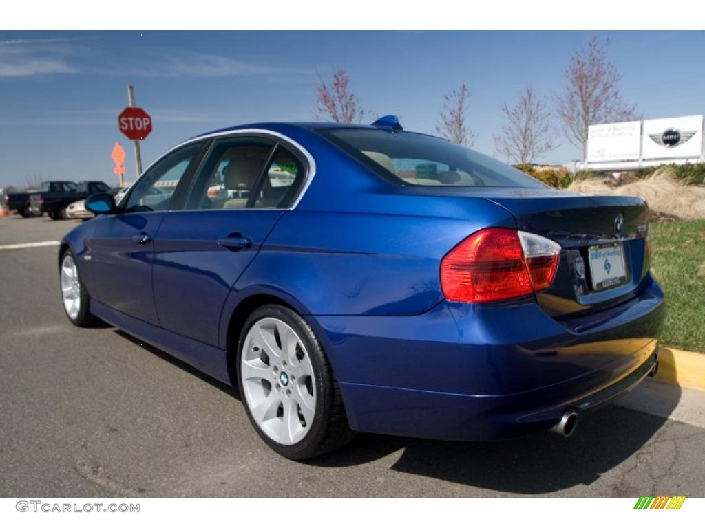 2007 3 Series 335i Sedan - Montego Blue Metallic / Beige photo #4
