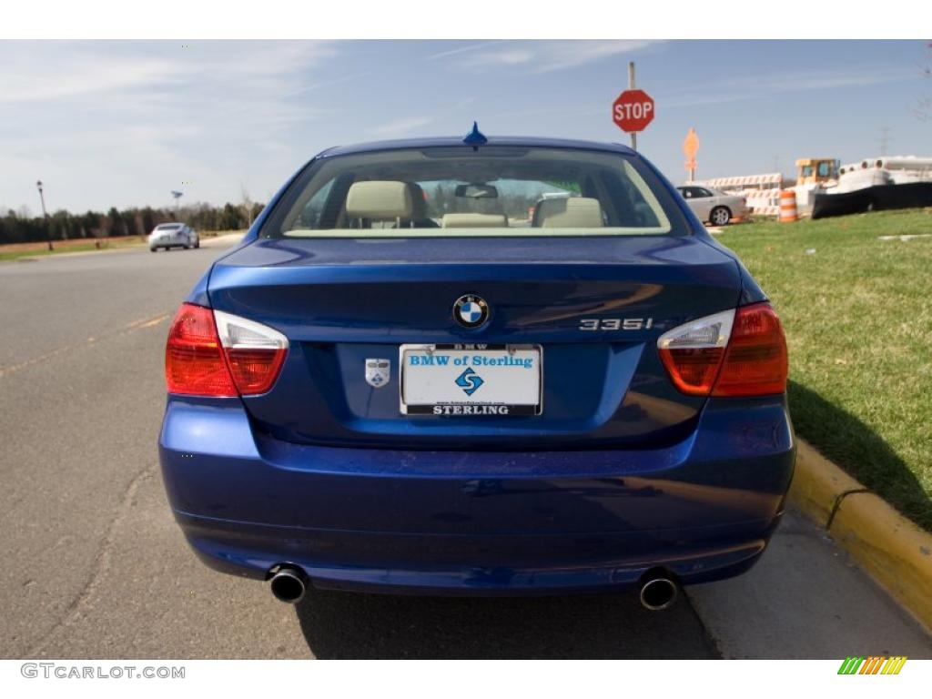 2007 3 Series 335i Sedan - Montego Blue Metallic / Beige photo #5