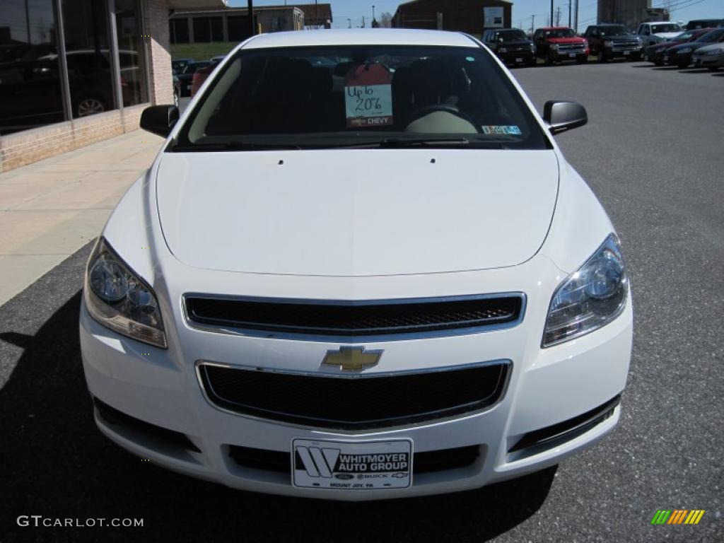 2010 Malibu LS Sedan - Summit White / Cocoa/Cashmere photo #2