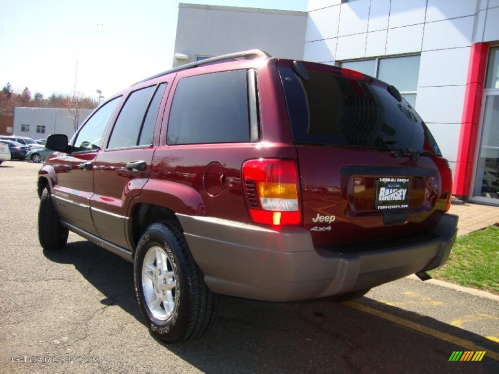 2003 Grand Cherokee Laredo 4x4 - Dark Garnet Red Pearl / Taupe photo #8