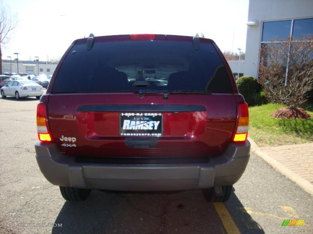 2003 Grand Cherokee Laredo 4x4 - Dark Garnet Red Pearl / Taupe photo #9