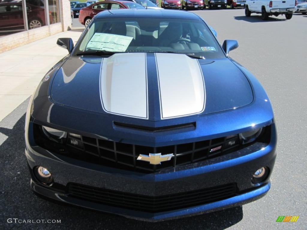2010 Camaro SS/RS Coupe - Imperial Blue Metallic / Gray photo #2