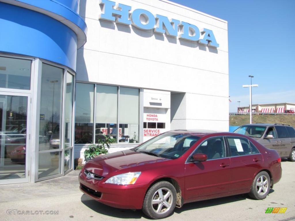 2005 Accord EX-L Sedan - Redondo Red Pearl / Gray photo #1