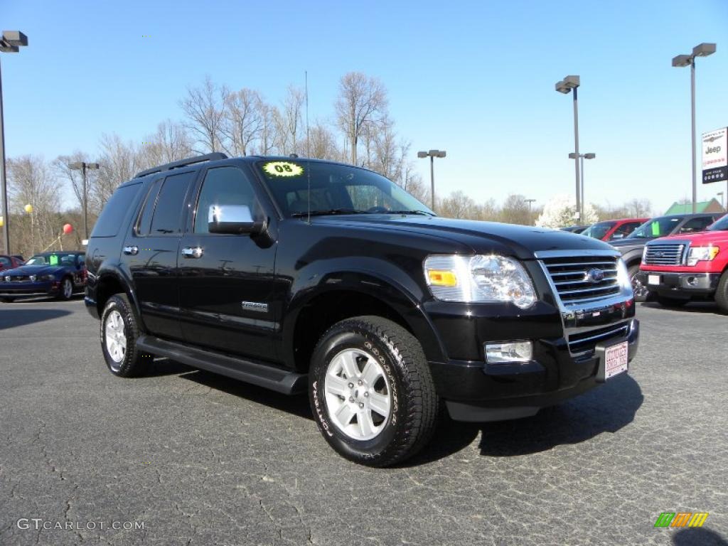 2008 Explorer XLT - Black / Black/Stone photo #1