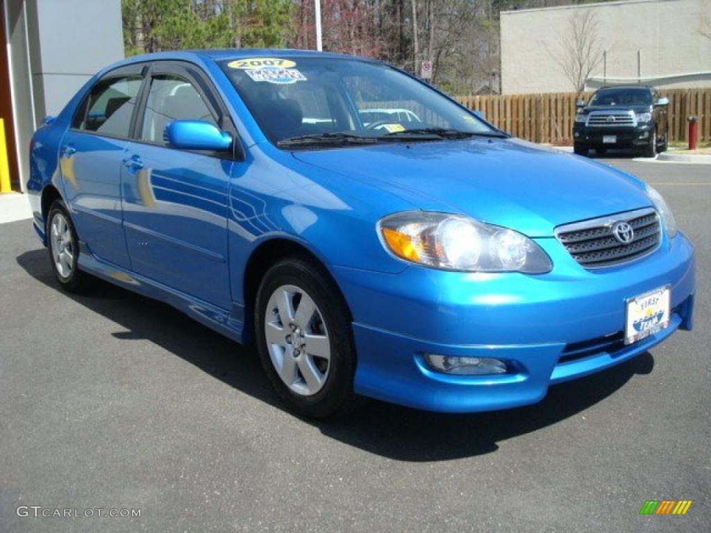 2007 Corolla S - Speedway Blue Metallic / Dark Charcoal photo #8