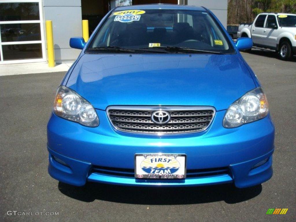 2007 Corolla S - Speedway Blue Metallic / Dark Charcoal photo #9