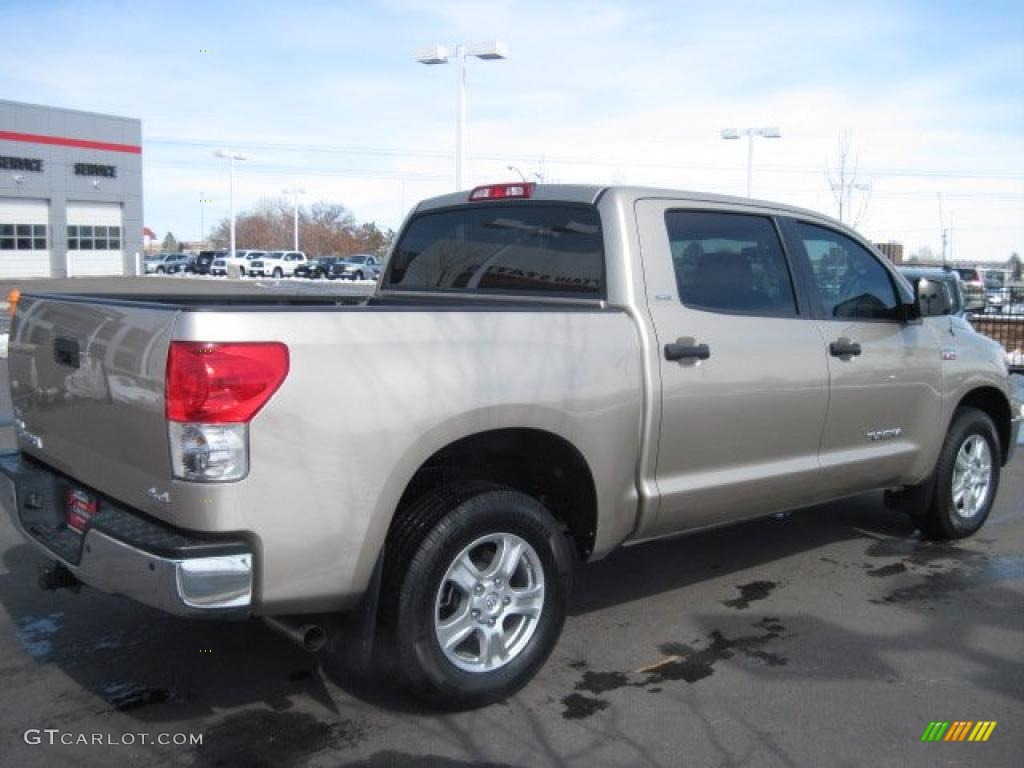 2008 Tundra SR5 CrewMax 4x4 - Desert Sand Mica / Beige photo #2