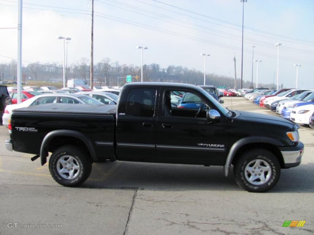 2002 Tundra SR5 TRD Access Cab 4x4 - Black / Gray photo #9