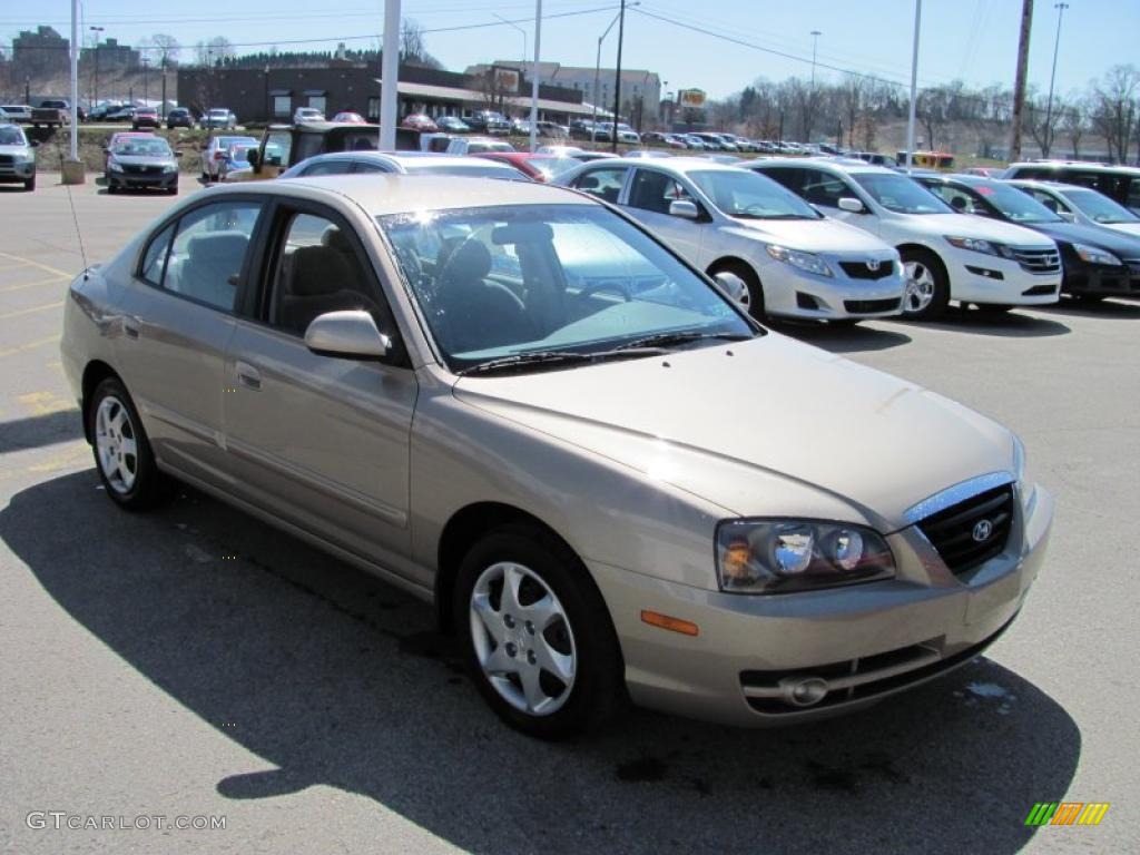2006 Elantra GLS Sedan - Champagne Beige / Beige photo #6