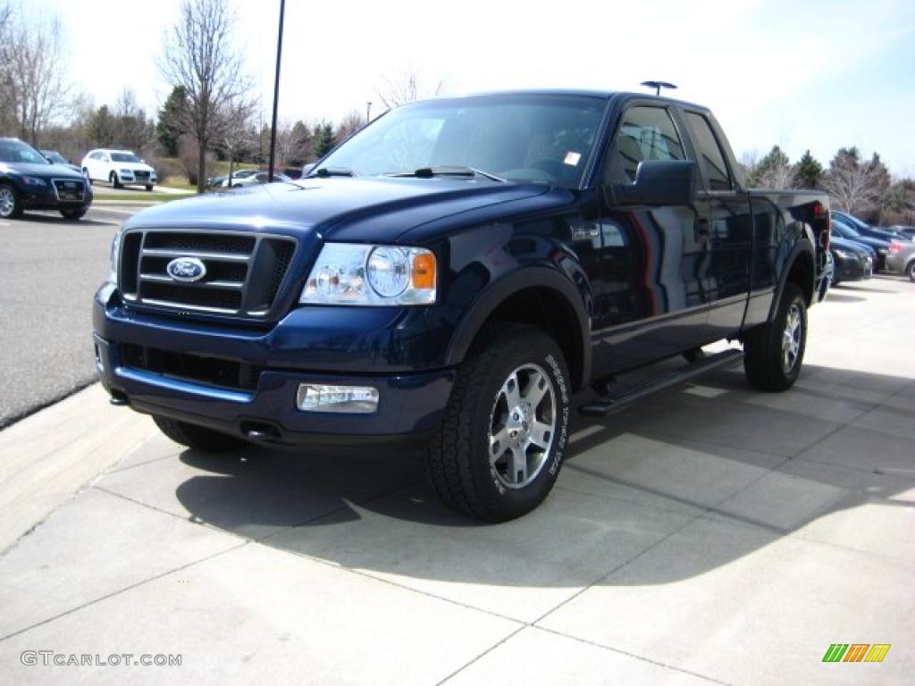 2005 F150 FX4 SuperCab 4x4 - True Blue Metallic / Black photo #3