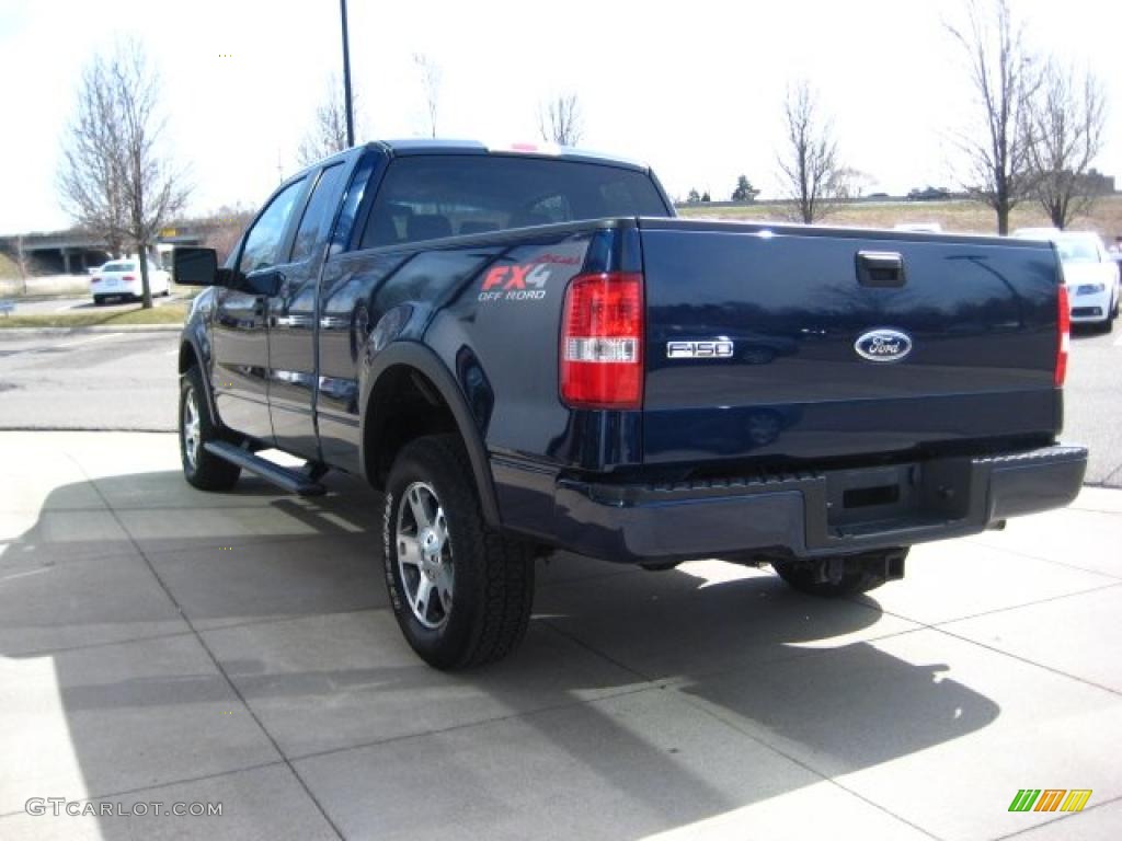 2005 F150 FX4 SuperCab 4x4 - True Blue Metallic / Black photo #4