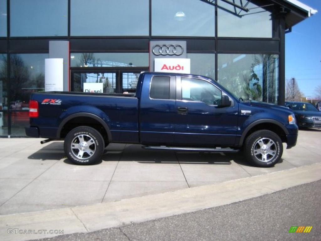 2005 F150 FX4 SuperCab 4x4 - True Blue Metallic / Black photo #7