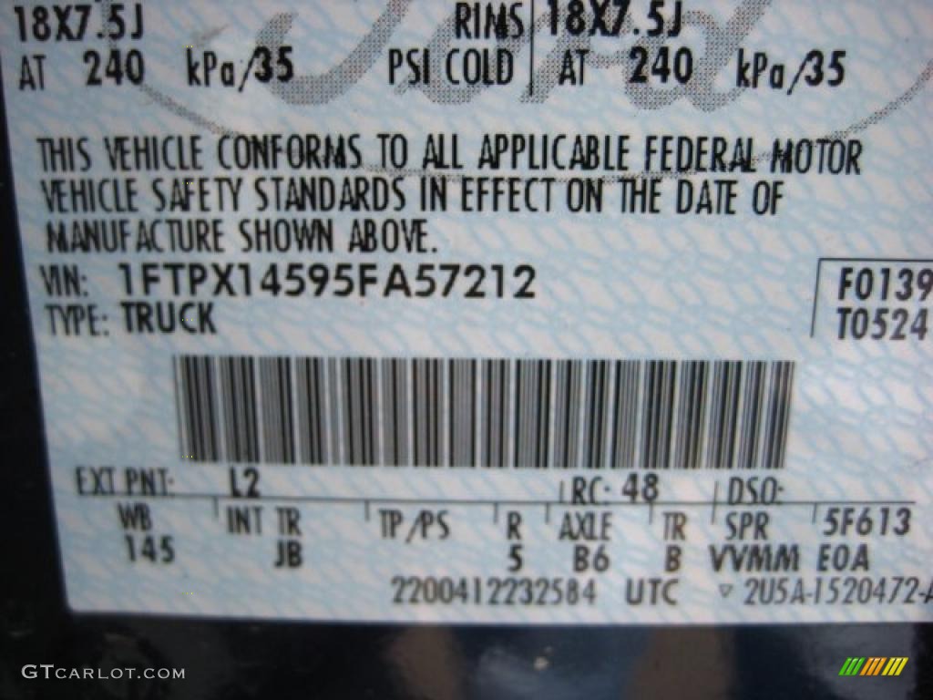 2005 F150 FX4 SuperCab 4x4 - True Blue Metallic / Black photo #20