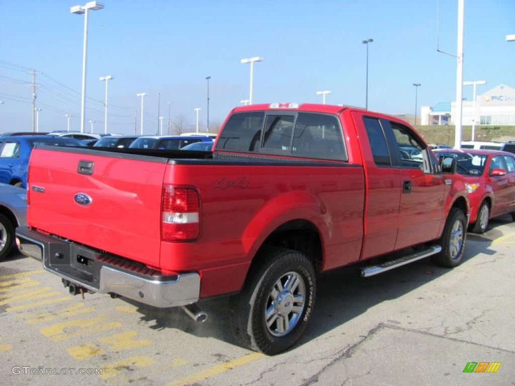 2006 F150 XLT SuperCab 4x4 - Bright Red / Medium/Dark Flint photo #7