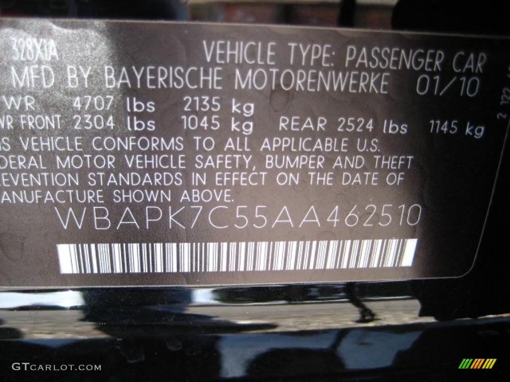 2010 3 Series 328i xDrive Sedan - Jet Black / Black Dakota Leather photo #16