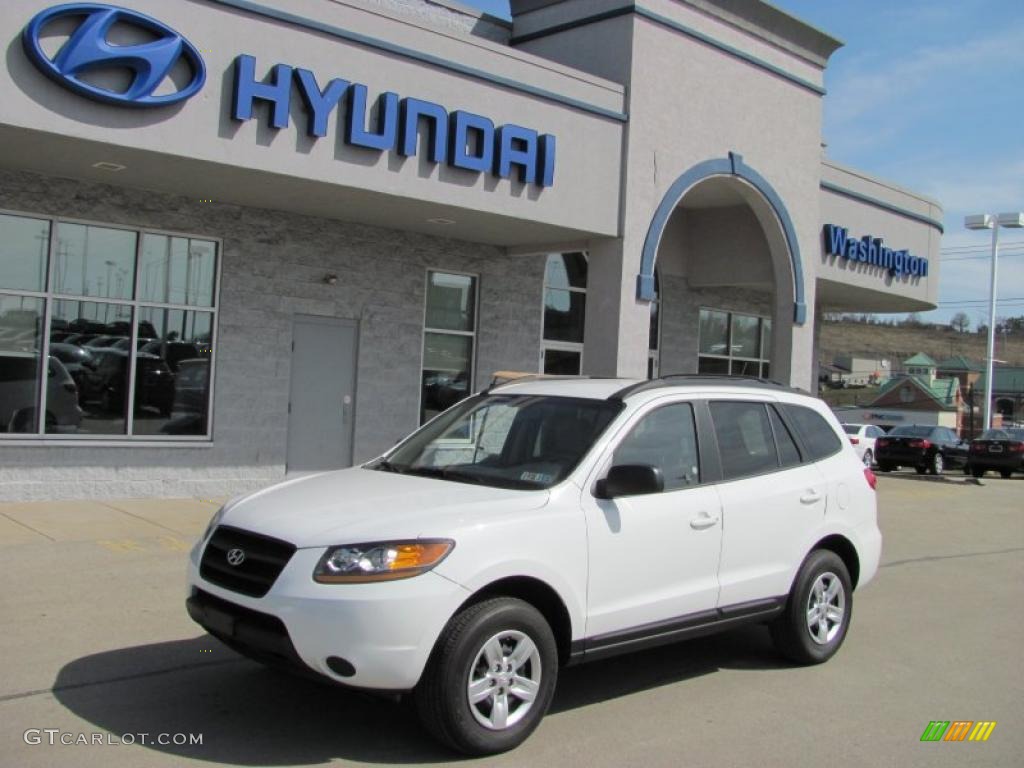 Powder White Pearl Hyundai Santa Fe